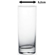 Jogo 6 Copos 310ML 15cm Altura Em Vidro